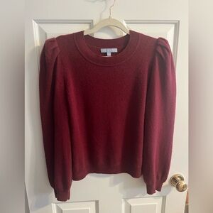 100% Cashmere Sweater - Crew Neck and Puff Sleeves
